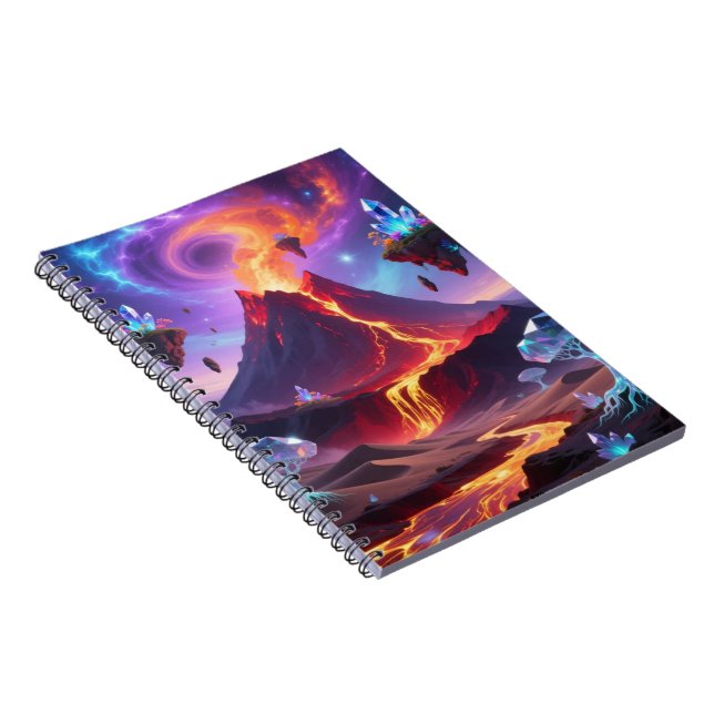 Fantasy Volcano World Photo Notebook (Right Side)