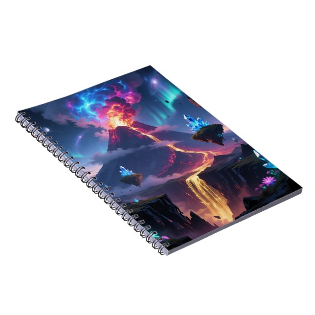 Fantasy Volcano World Photo Notebook (Right Side)