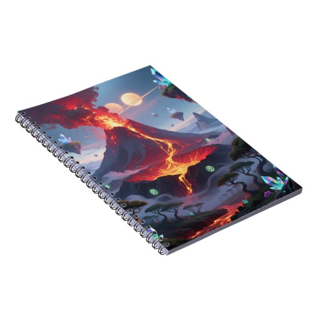 Fantasy Volcano World Photo Notebook (Right Side)
