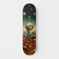 Fantasy wall art skateboard.