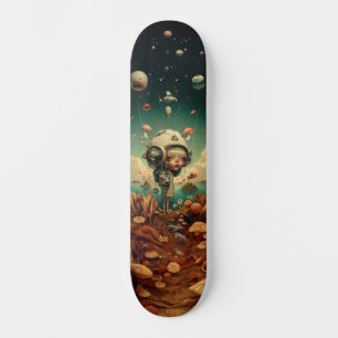 Fantasy wall art skateboard.  skateboard