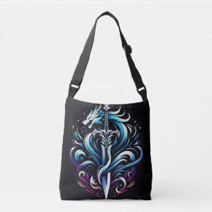 Fantasy Warrior Mystic Dragon Sword Flame Crossbody Bag