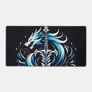 Fantasy Warrior Mystic Dragon Sword Flame Desk Mat