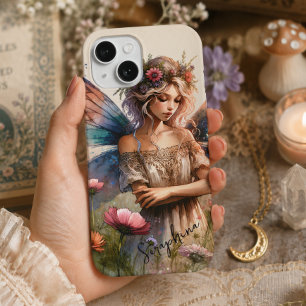 Fantasy Watercolor Fairy with Personalised Name iPhone 15 Case