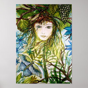 Fantasy Watercolor Rima's World Poster