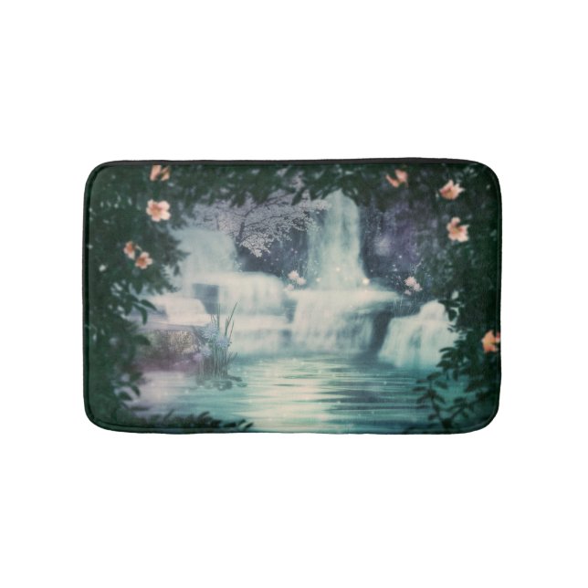 Fantasy Waterfall Cascade Bath Mat (Front)
