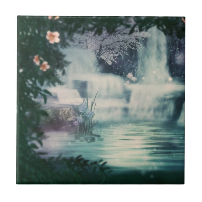 Fantasy Waterfall Cascade Tile (Front)
