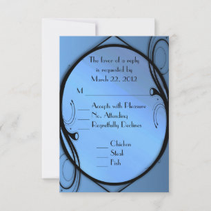 Fantasy Wedding RSVP with Menu Choice