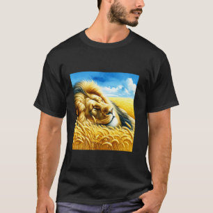 Fantasy Wheat Sleeping Lion T-Shirt