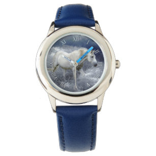 Fantasy White Horse & Ocean Surf Artwork Watch