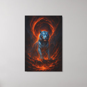 Fantasy White Tiger – Mystic Aura Series Canvas Print