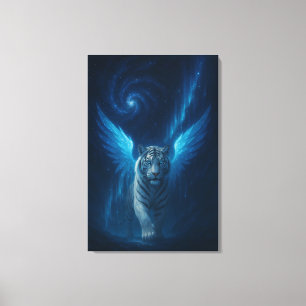 Fantasy White Tiger – Mystic Aura Series Canvas Print