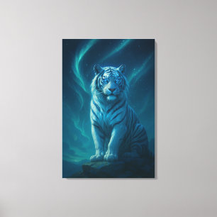 Fantasy White Tiger – Mystic Aura Series Canvas Print