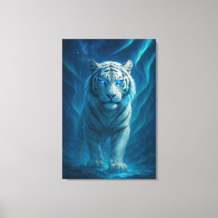 Fantasy White Tiger – Mystic Aura Series ManJian Canvas Print