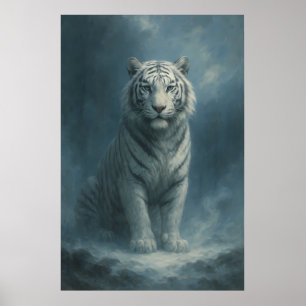 Fantasy White Tiger – Mystic Aura Series ManJian Poster