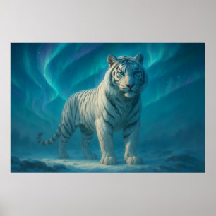 Fantasy White Tiger – Mystic Aura Series ManJian Poster
