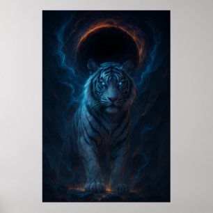 Fantasy White Tiger – Mystic Aura Series Poster
