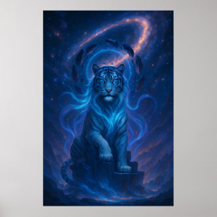 Fantasy White Tiger – Mystic Aura Series Poster