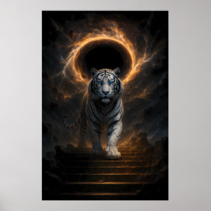 Fantasy White Tiger – Mystic Aura Series Poster