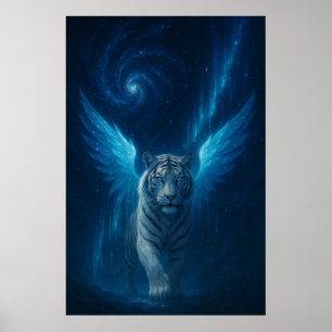 Fantasy White Tiger – Mystic Aura Series Poster