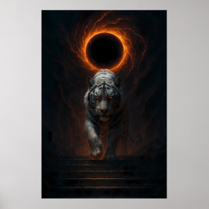 Fantasy White Tiger – Mystic Aura Series Poster