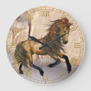 Fantasy Wild Horse Wall Clock