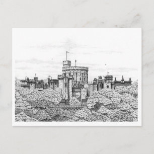 Fantasy Windsor Castle - Blank Postcard