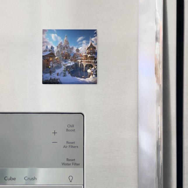 Fantasy Winter City Magnet (In Situ (Fridge))