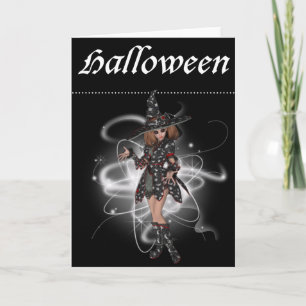 Fantasy Witch 6 Halloween Greeting Card