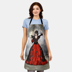 Fantasy Witch - Mediaeval Castle Halloween Art Apron