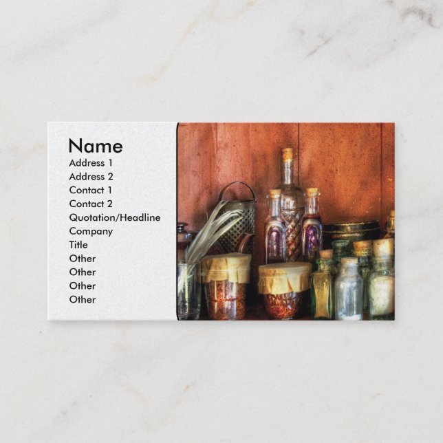 Fantasy - Wizards Ingredients Business Card (Front)