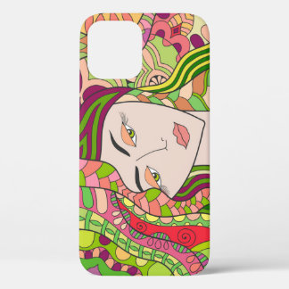 Fantasy Woman: Abstract Spring Folk. iPhone 12 Case