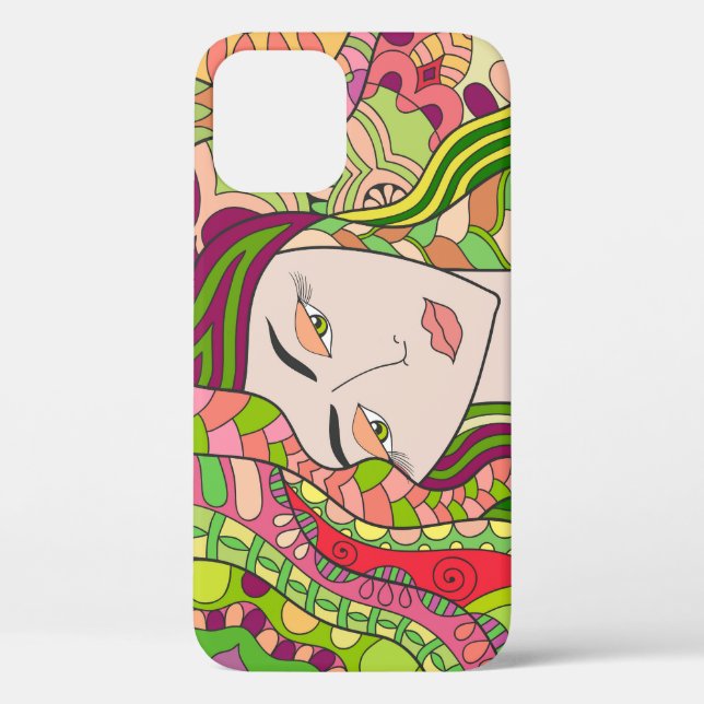 Fantasy Woman: Abstract Spring Folk. Case-Mate iPhone Case (Back)