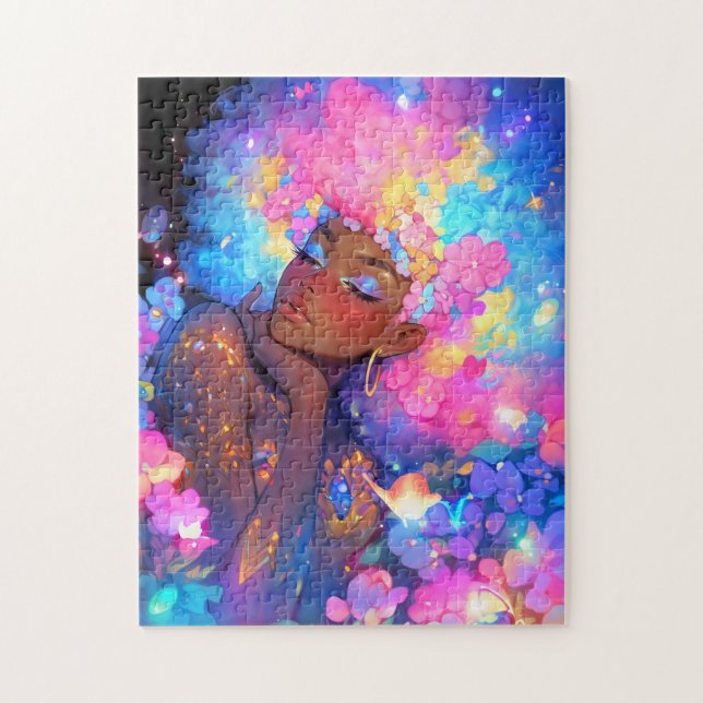 Fantasy Woman African American Art Jigsaw Puzzle (Vertical)