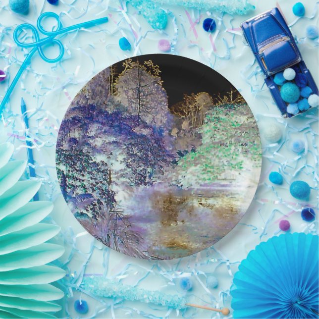 Fantasy Woodland Trees Nature Paper Plate (Party)