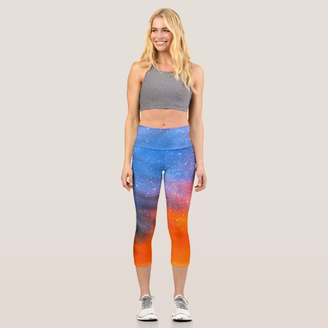 Fantasy world at mountains poster capri leggings (Front)
