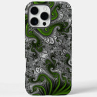 Fantasy World Green And Grey Abstract Fractal Art