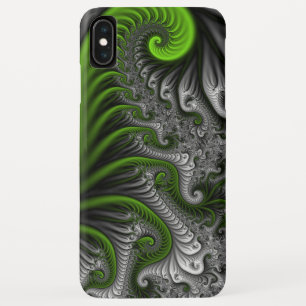 Fantasy World Green And Grey Abstract Fractal Art Case-Mate iPhone Case