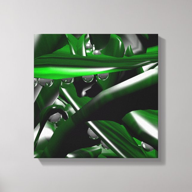 Fantasy World Malachit  And  Abstract Fractal Art Canvas Print (Front)