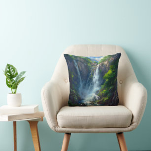 Fantasy World Waterfall Cushion