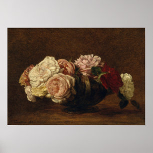 Fantin-Latour - Roses In A Bowl Poster
