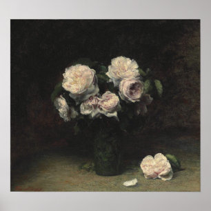 Fantin-Latour - Roses In A Glass Poster