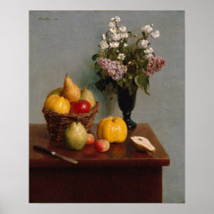 Fantin-Latour - Still Life With Flowers And Fruit Poster