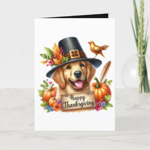 Fappy Thanksgiving dog customizable Holiday Card