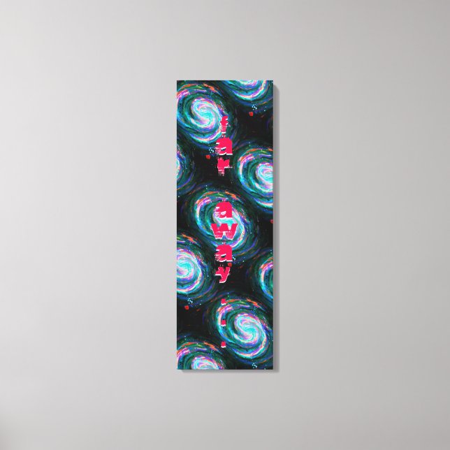 Far Away Green Spiral Galaxies in Space Canvas Print (Front)
