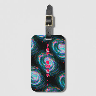 Far Away Green Spiral Galaxies in Space Luggage Tag
