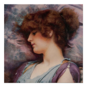 Far Away Thoughts by John William Godward Poster