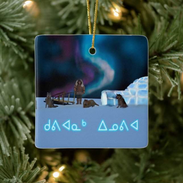 Far North Christmas Ceramic Ornament (Tree)