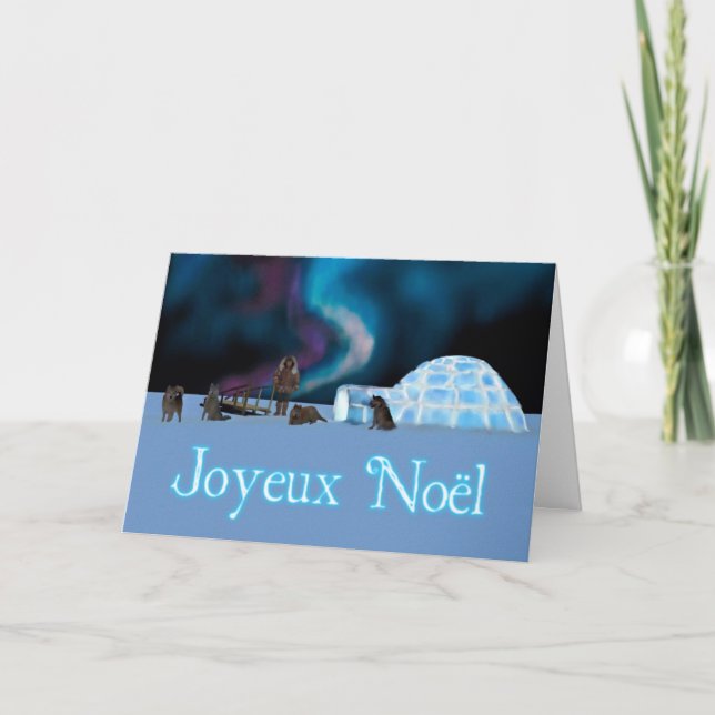 Far North Christmas - Joyeux Noёl Holiday Card (Front)
