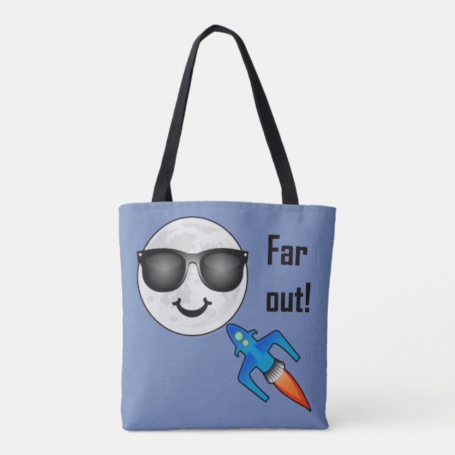 Far Out Design - All-Over-Print Tote Bag, Medium Bag (Back)